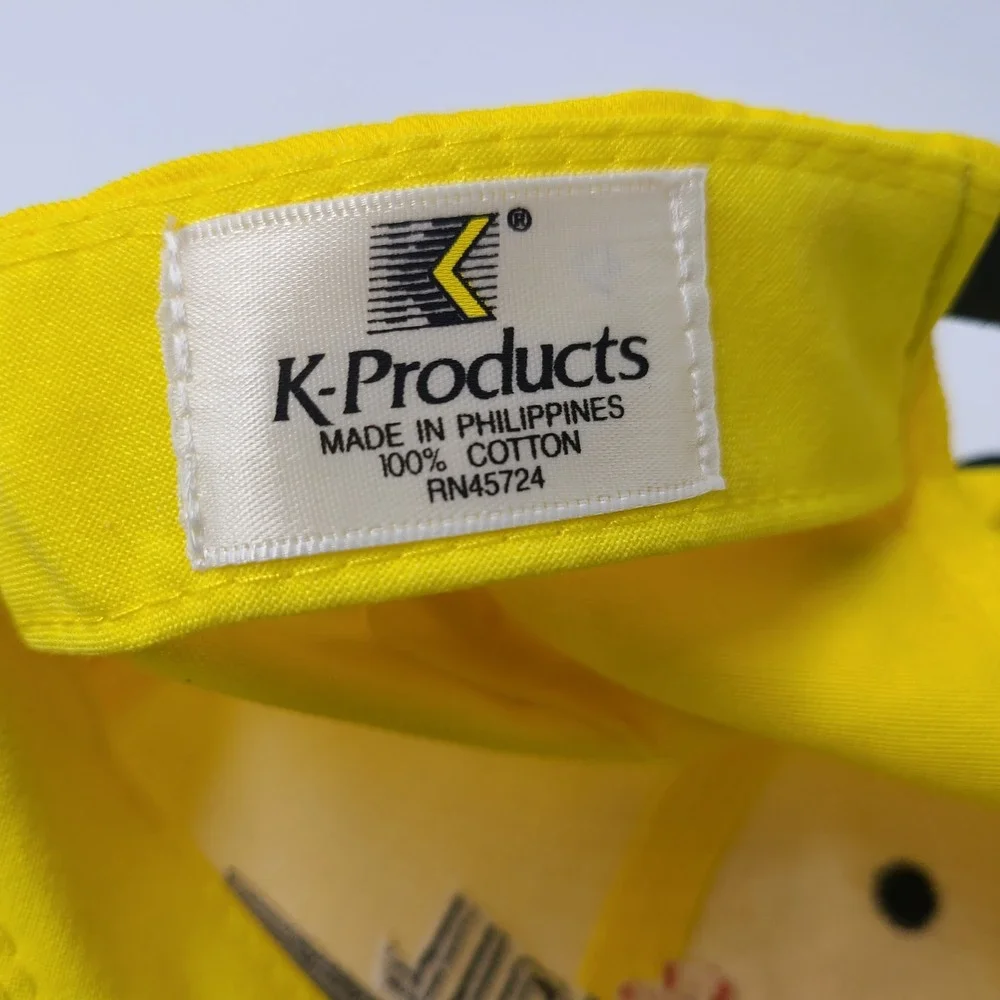 Vintage Pennzoil Racing‎ Hat Strapback K-Products Yellow Black NASCAR Cars Men